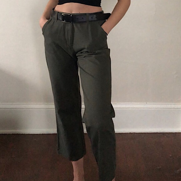 Olive Green Mid-Rise Chino Pants - Picture 6 of 7